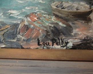 Louis Pelky Rockport Oil Painting