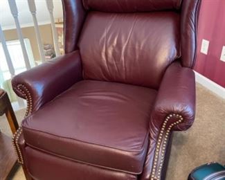 Lazy Boy Leather Wingback Recliner