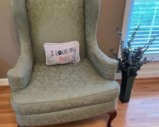 Sage Green Wingback Chair