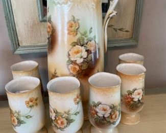 Vintage R S Chocolate Pot & Matching Cups