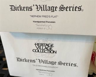 Dept 56 Dickens Village “ Nephew Fred’s Flat & “Old Michaelchurch”