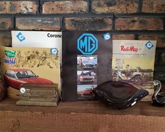 Vintage car brochures, MG, Fiat, Jaguar, Toyota, etc,