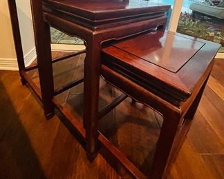 6) $245 Set of Oriental nesting tables (3)  • 25 high 20 wide 14 deep