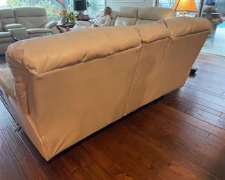 23b)   $425    Cream "Stone" manual recliner (south end of room) just a bit more wear on head rest. Otherwise very good condition.  • 40high 39deep 85wide
