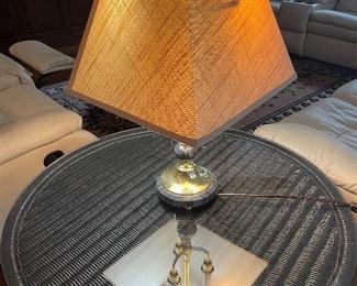 28)   $60    Marble base brass lamp  • 21 high