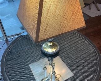 28)   $60    Marble base brass lamp  • 21 high