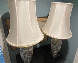41)   $120   Pair of Asian lamps matching set  • 31high 17across