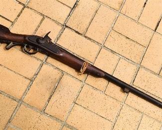 Old flintlock long rifle