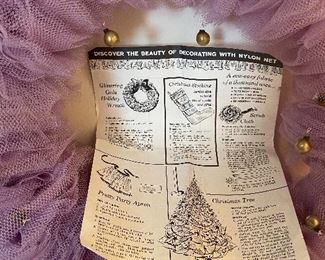 Vintage Nylon Wreath with Directions 