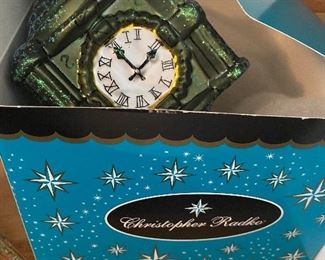 Marshall Fields Clock/Radko Ornament/Box