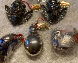 Sterling Puffy Ornaments