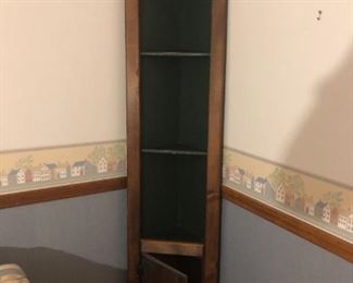 Dark Pine Corner Cabinet