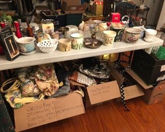 Handbags (small, medium, large), home decor