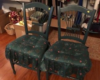 Caned chairs in excellent condition with slip covers