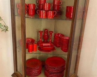 Red Italian dinnerware 