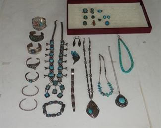 STERLING SILVER, NAVAJO INDIAN, HAND MADE JEWELRY