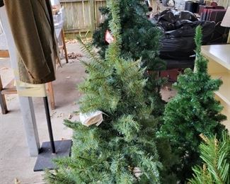 $5 Articial Christmas Trees, All Sizes, and some Lighted.- CARPORT AREA