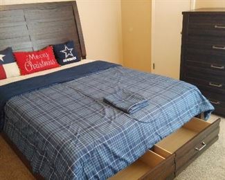 Ashley Signature Series.  Queen bed and chest. The set is like new