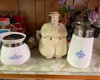 Cornflower Blue and Vintage Cookie Jar