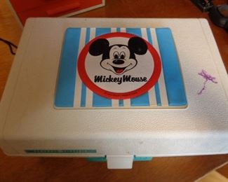 vintage Mickey Mouse record player