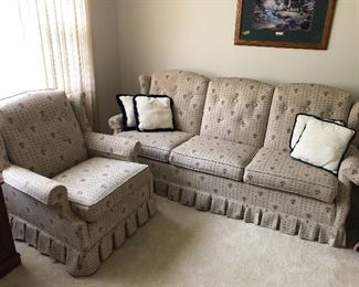 HALLAGAN sofa & chair …. 40+ years old but looks almost new