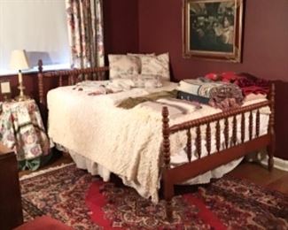 Antique Bed, Linens,Blankets, Fabric