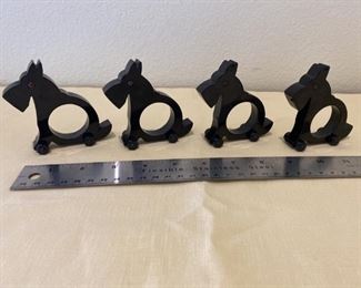 (4) Mid Century Bakelite Napkin Holders-Scotty Dog