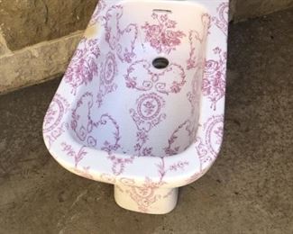 A Pink Paisley Bathroom Bidet