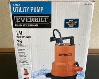 2-in-1 Utility Pump by Evergreen, in original box