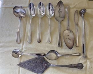 (11) Silver Plate Serving Piece Flatware