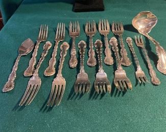 (15) Antique GORHAM Sterling Flatware-STRASBOURG