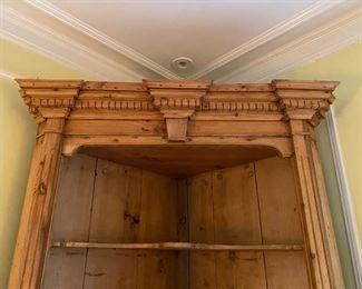 Antique pine corner cupboard