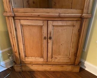 Antique pine corner cupboard
