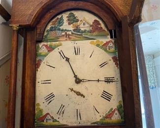 19th c. English grandfather clock 