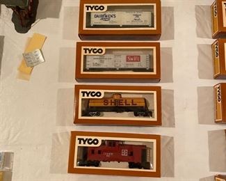 Vintage Tyco HO trains and accessories. Most in boxes. 
