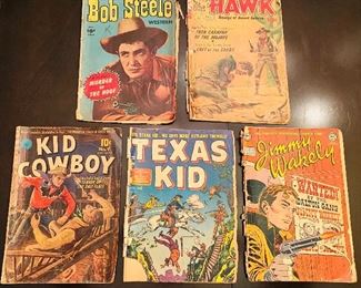 1950’s Vintage Comics Comic Books - Western - Bob Steele, The Hawk, Kid Cowboy, Texas Kid, Jimmy Wakely 
1952 