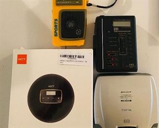 Portable CD players and Walkman cassette players