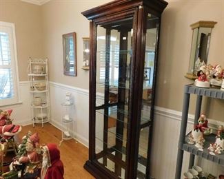 Beautiful mahogany curio cabinet.