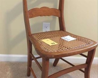 Caned seat chair