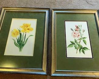 Framed watercolors