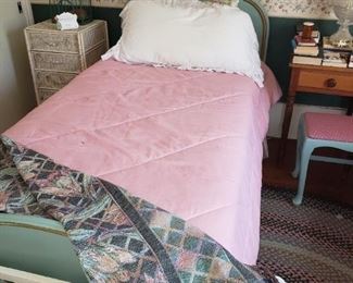 Two Shabby Chic/Vintage Twin Head/Footboard Beds and Mattresses. 