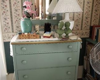 Shabby Chic/Vintage Dresser and Mirror