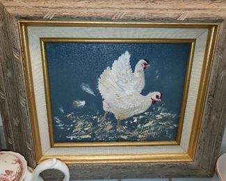 Original Oil - Chickens/Rooster