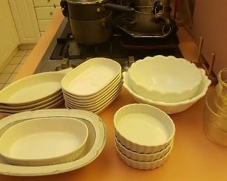Milk Glass Bowls, Oven proof dishes