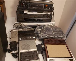 Cassette players, 8 track players, Am/Fm radios, vintage answering machine