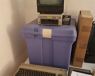 Vintage very rare Commodore 64 complete computer including computer, software and disks, original screen and two original key boards