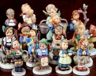 27 - 15 Hummel assorted figurines, 6 in. T.