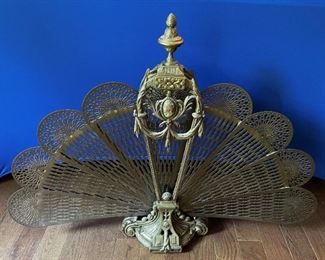Antique brass fireplace screen (came from a Pillsbury house)