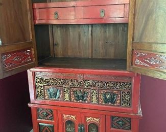 Antique Asian hutch