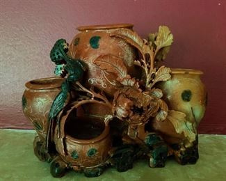 Antique Chinese carved stone vase